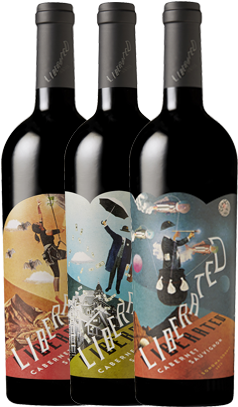 Liberated Cabernet Sauvignon 3 Bottles - Liberated Sauvignon 2012 Liberated Cabernet Sauvignon (313x420), Png Download