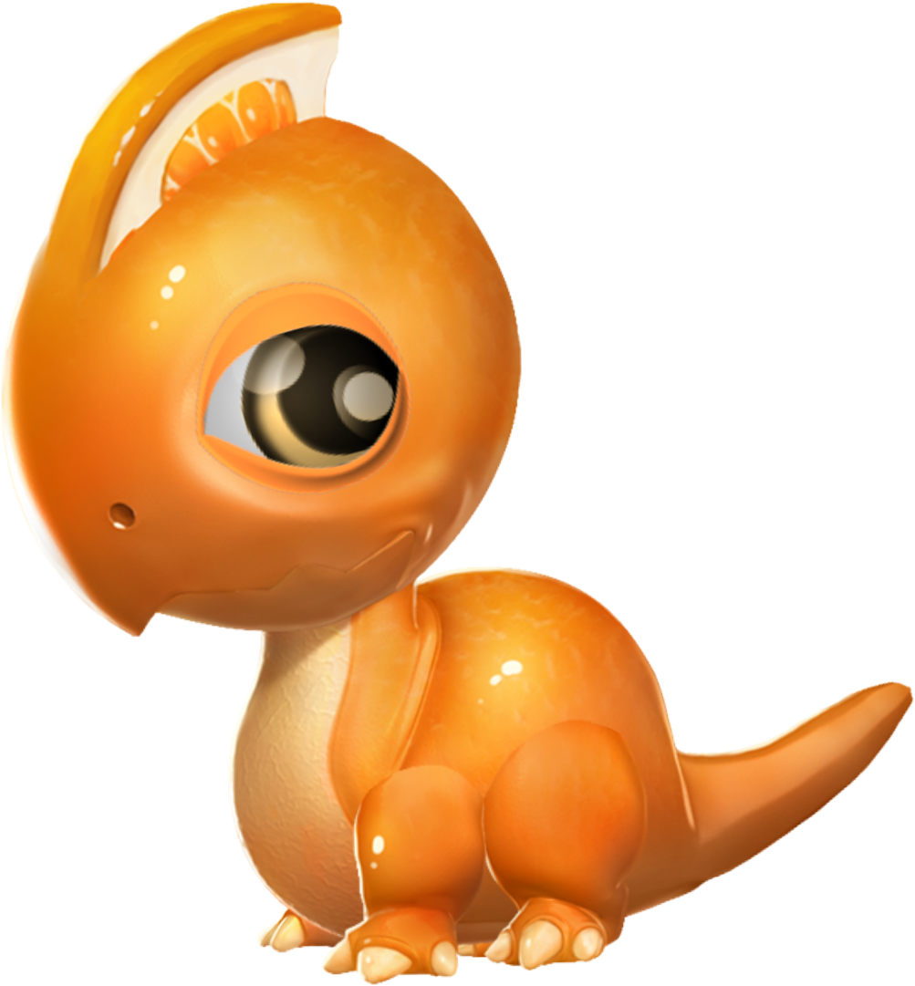 Orange Dragon Baby - Dragon (1003x1081), Png Download