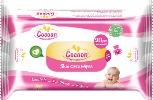 Baby Wipes Cocoon 20 Pulls - Baby Wipes (500x328), Png Download