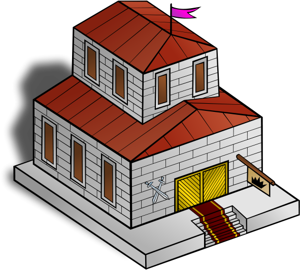 Rpg Map Symbols - Town Hall Clipart (600x600), Png Download
