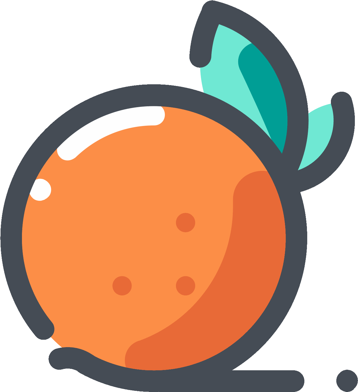 Orange Fruit Icon Png - Orange Icon Png (1600x1600), Png Download