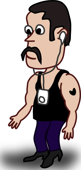 Muscular Man Svg Clip Arts 282 X 593 Px (282x593), Png Download