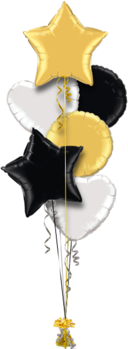 Pink Black Blues Pinks Black Gold Silver Pink Gold - Happy Birthday Sister Balloon (286x686), Png Download