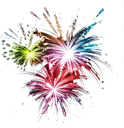 Feu D Artifice Fond Transparent (500x500), Png Download