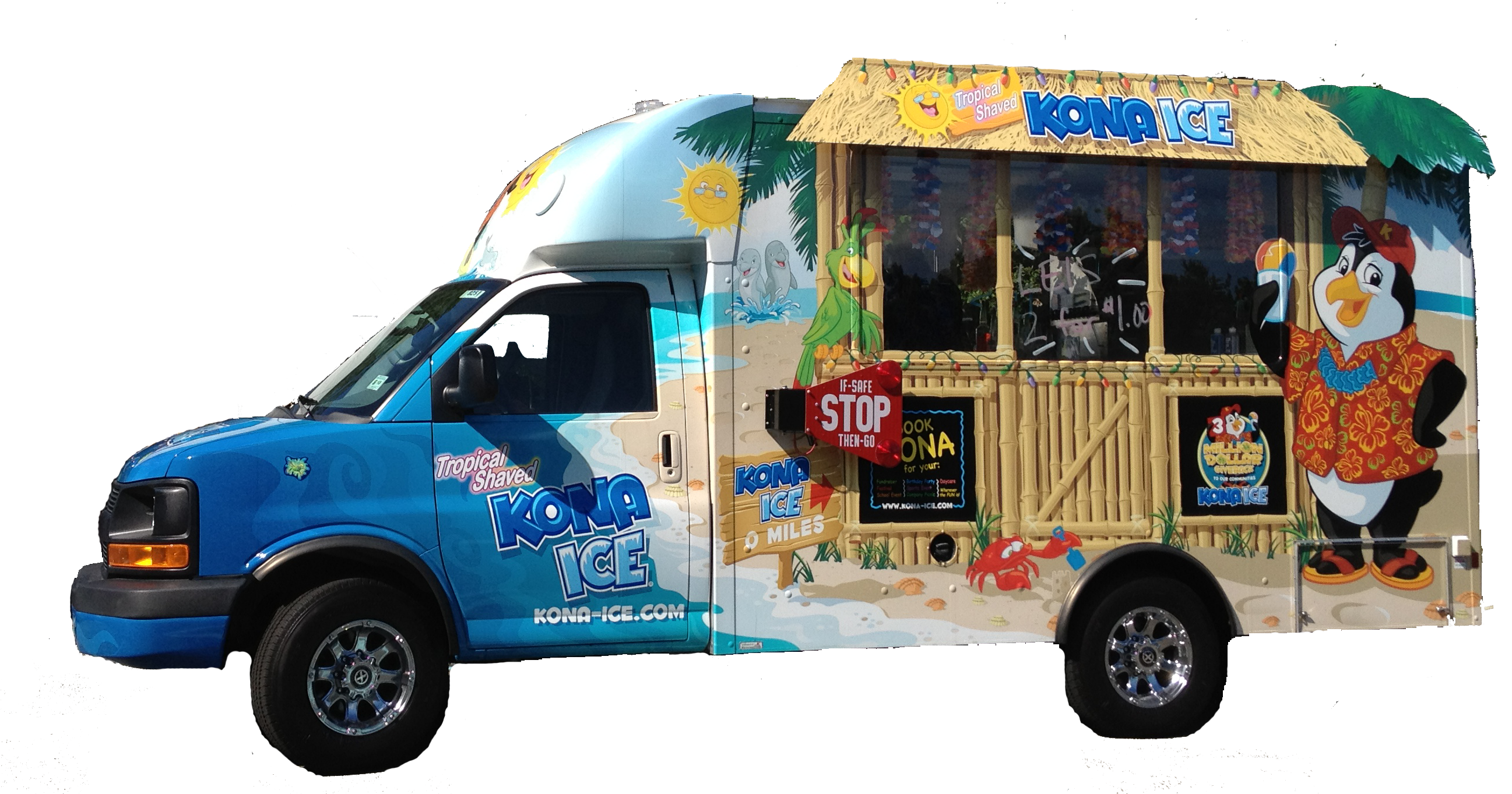 Kona Hawaiian Shaved Ice Truck - Kona Ice Truck (2616x1528), Png Download