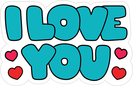 I Love You - Stiker I Love You (490x317), Png Download