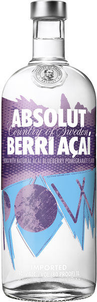Absolut Vodka Berri Acai (200x600), Png Download
