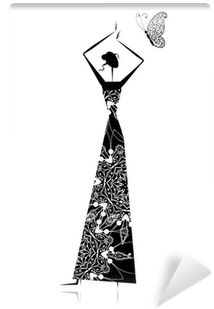 Fashion Girl Silhouette In Wedding Dress For Your Design - Fashion (400x400), Png Download