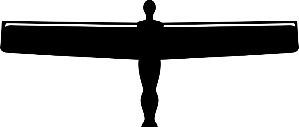 Angel Of The North Gateshead Comments - Angel Of The North Silhouette (982x418), Png Download