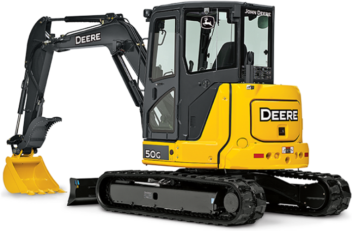 Excovator Clipart John Deere - John Deere 75 Excavator (642x462), Png Download