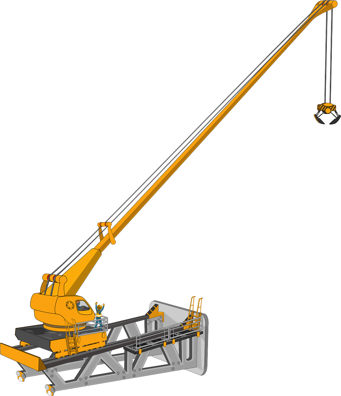Construction Png Picture - Crane Excavator (1102x1280), Png Download
