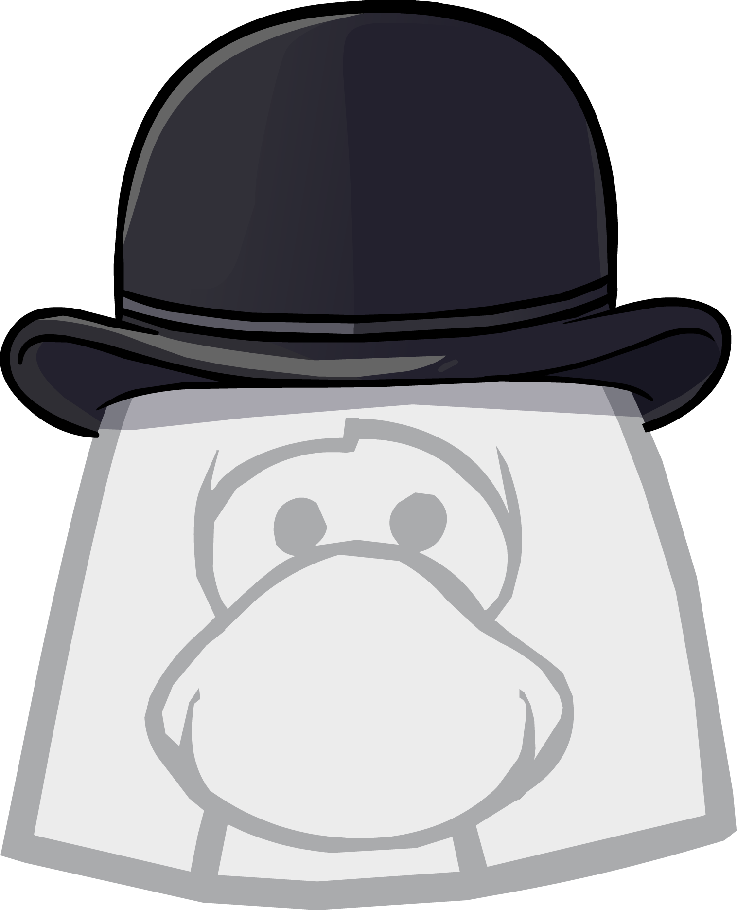 Clothing Icons 1800 - Club Penguin Black Hat (1516x1870), Png Download