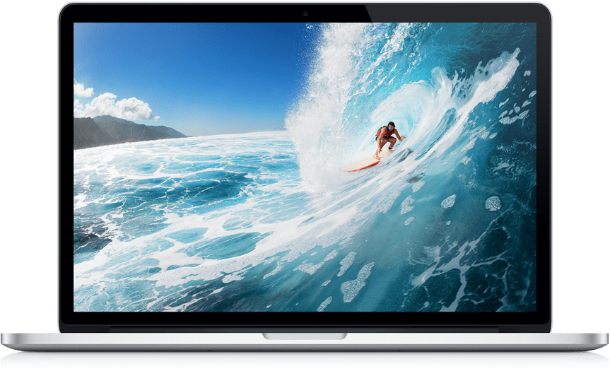 The New Macbook Pro Retina Late-2013 Models Should - Macbook Pro Front View (863x525), Png Download
