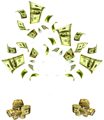Pile Of Money Png Psd Detail (348x400), Png Download