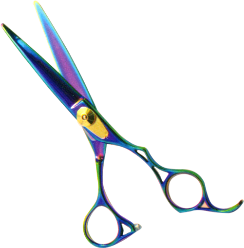 Professional Hair Cutting Scissors Infused Multicolor - Product (600x600), Png Download