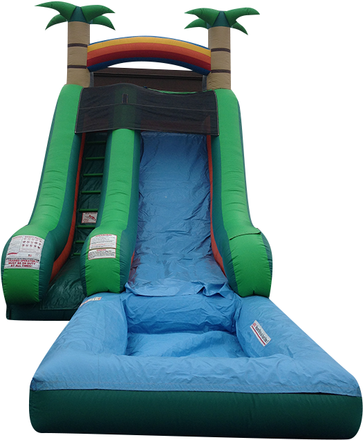Tropical Splash Water Slide 18 Tall 30l - Inflatable (900x900), Png Download