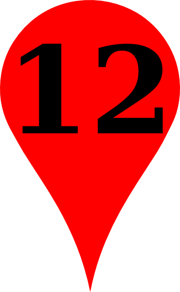 Orange Pin Svg Clip Arts 366 X 592 Px (366x592), Png Download