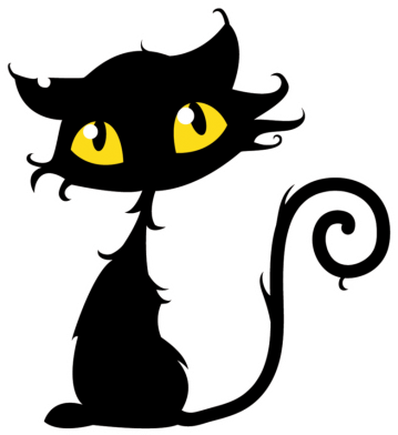 Halloween Cat Png Png Images - Halloween Black Cat Png (400x423), Png Download