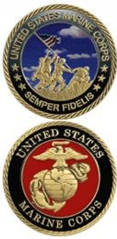 Us Marine Corps Challenge Coin (800x800), Png Download