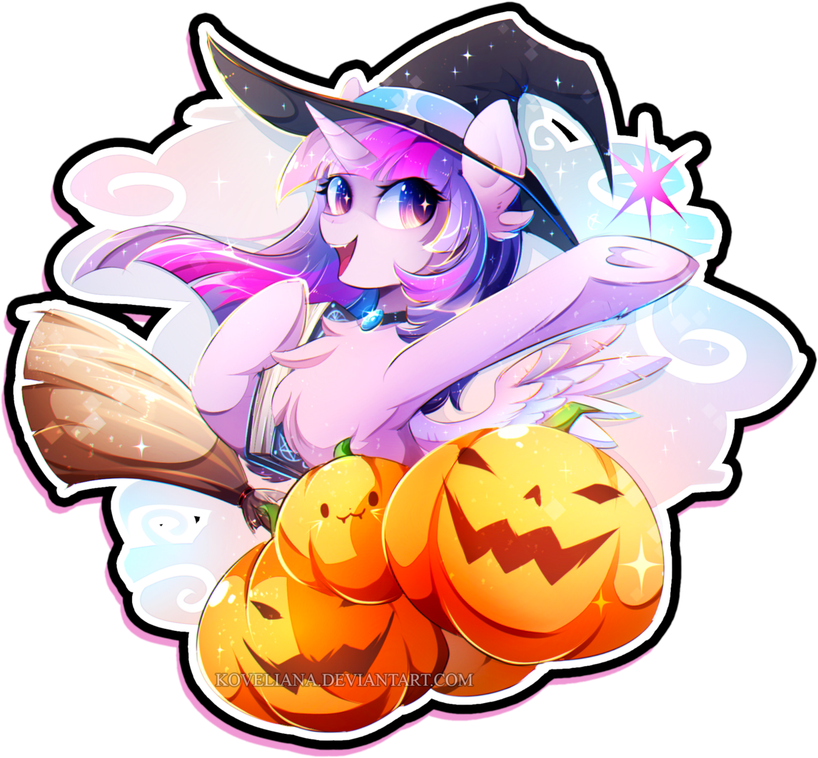 2nd Halloween Sticker Usually I Try To Draw Something - My Little Pony: Friendship Is Magic (1280x1280), Png Download