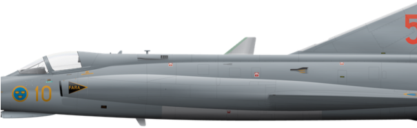 Saab 35 Draken - Saab 35 Draken Hd (604x270), Png Download