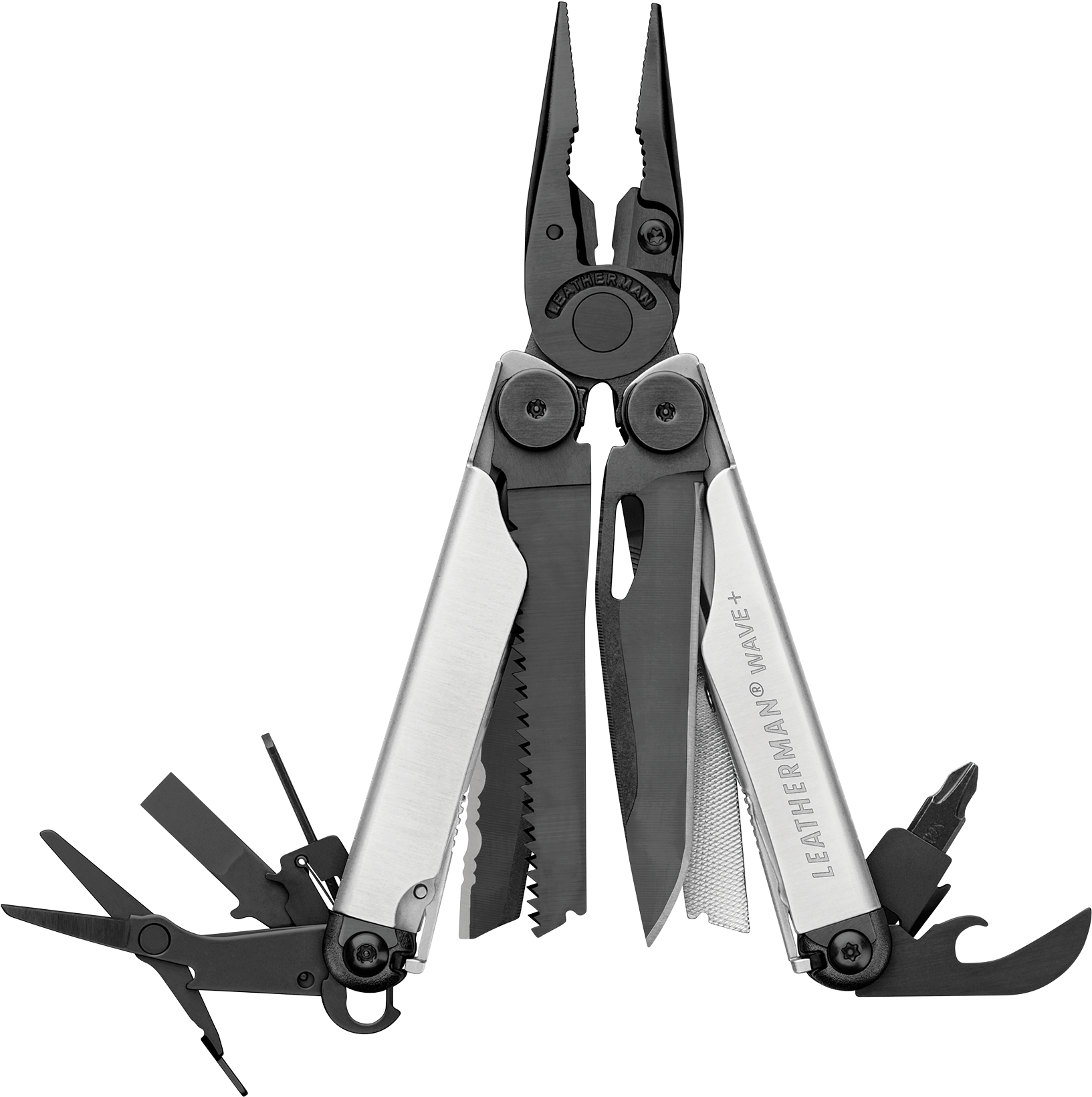 Leatherman Black & Silver Wave Multi-tool, Black And - Leatherman Wave Plus Black (2000x2000), Png Download