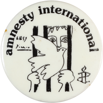 This Badge Was Produced By International Humanitarian - Amnesty International Pablo Picasso (369x369), Png Download