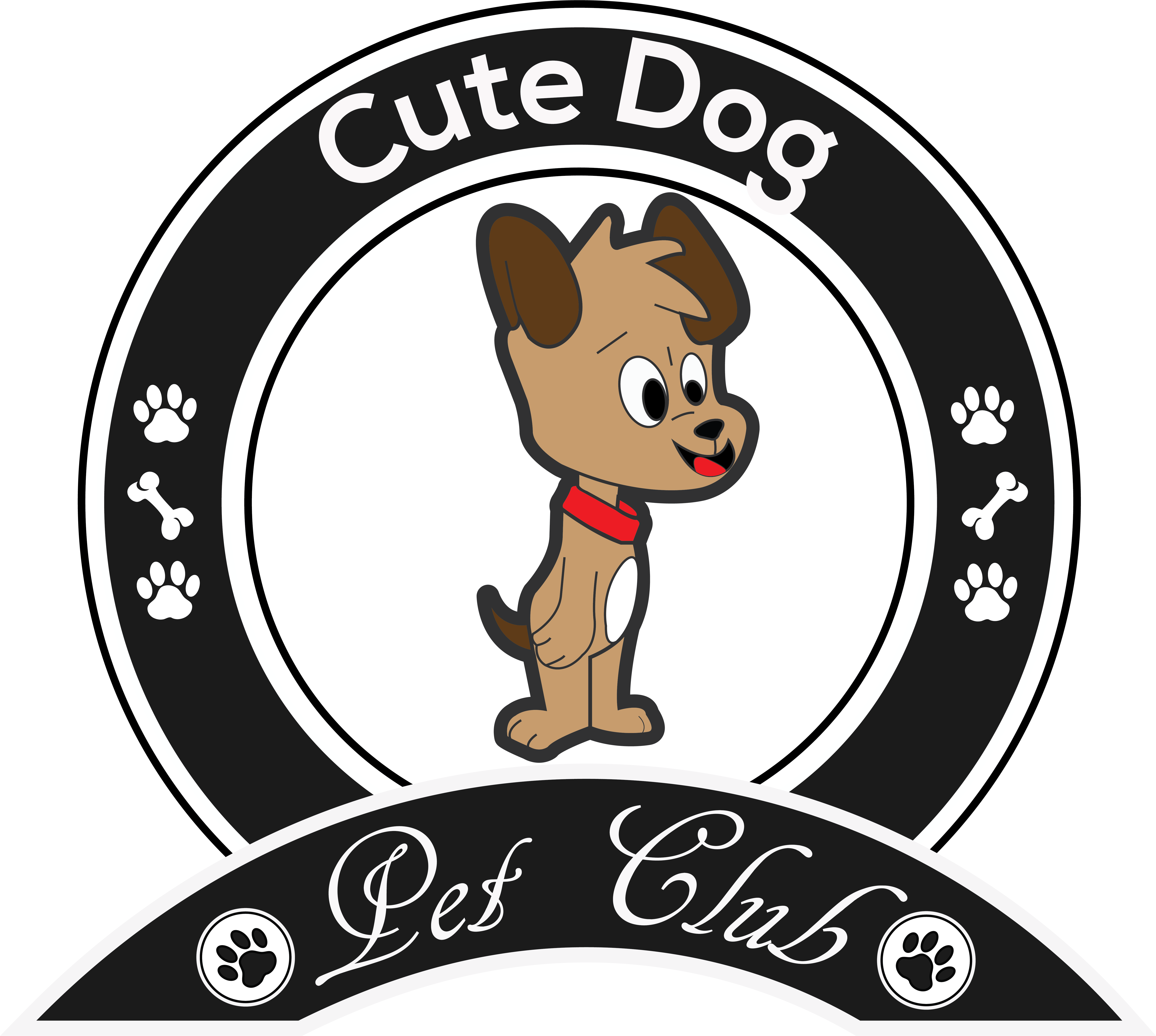 Cute Dog Sitting - Pig (6341x5704), Png Download