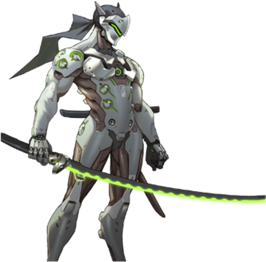 1 Overwatch Genji 350 - Genji Vs Gray Fox (1200x675), Png Download