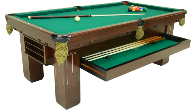 Brunswick Baby Grand Pool Table (651x387), Png Download