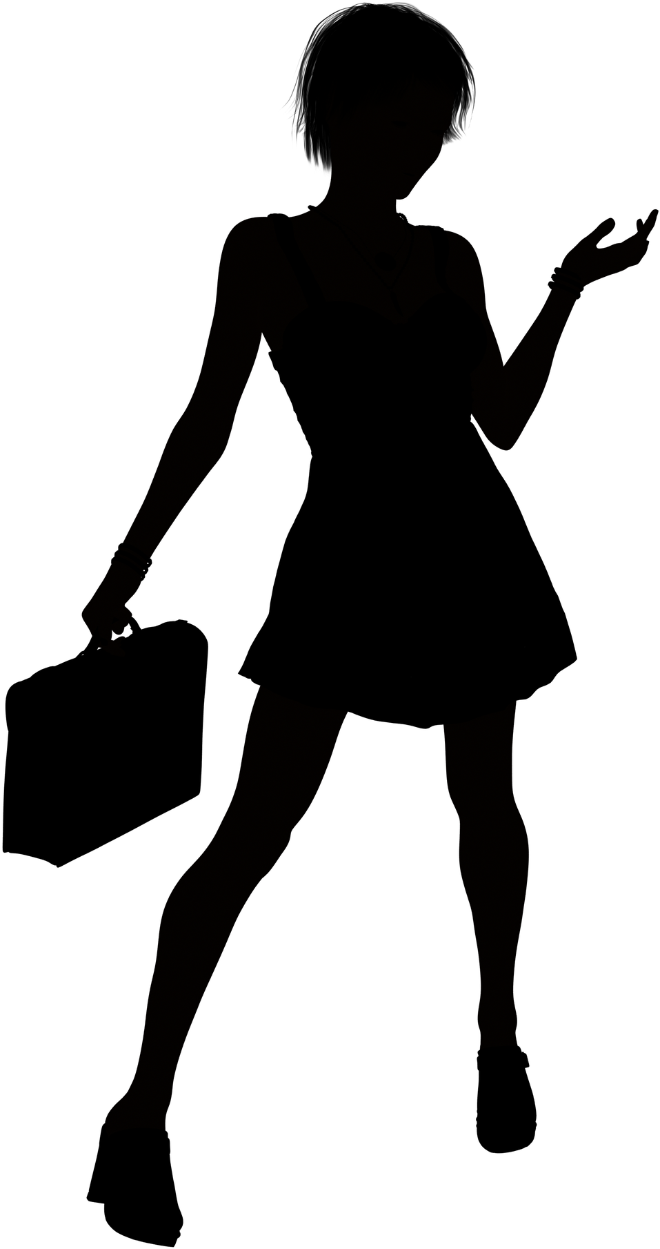 Lit Up January's Prompt - Woman Carrying Purse Silhouette (1056x1920), Png Download