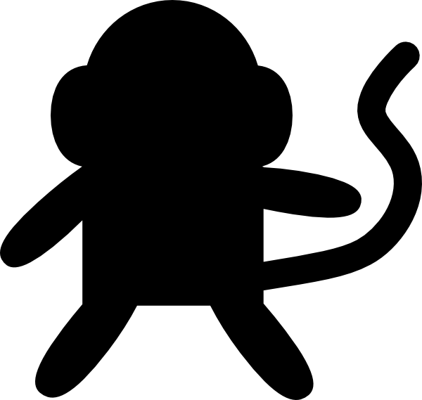 Black Monkey Png Images 300 X 285 Px (600x569), Png Download