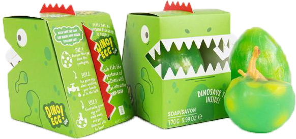 Dino Egg Soap - Dinosaur (582x274), Png Download