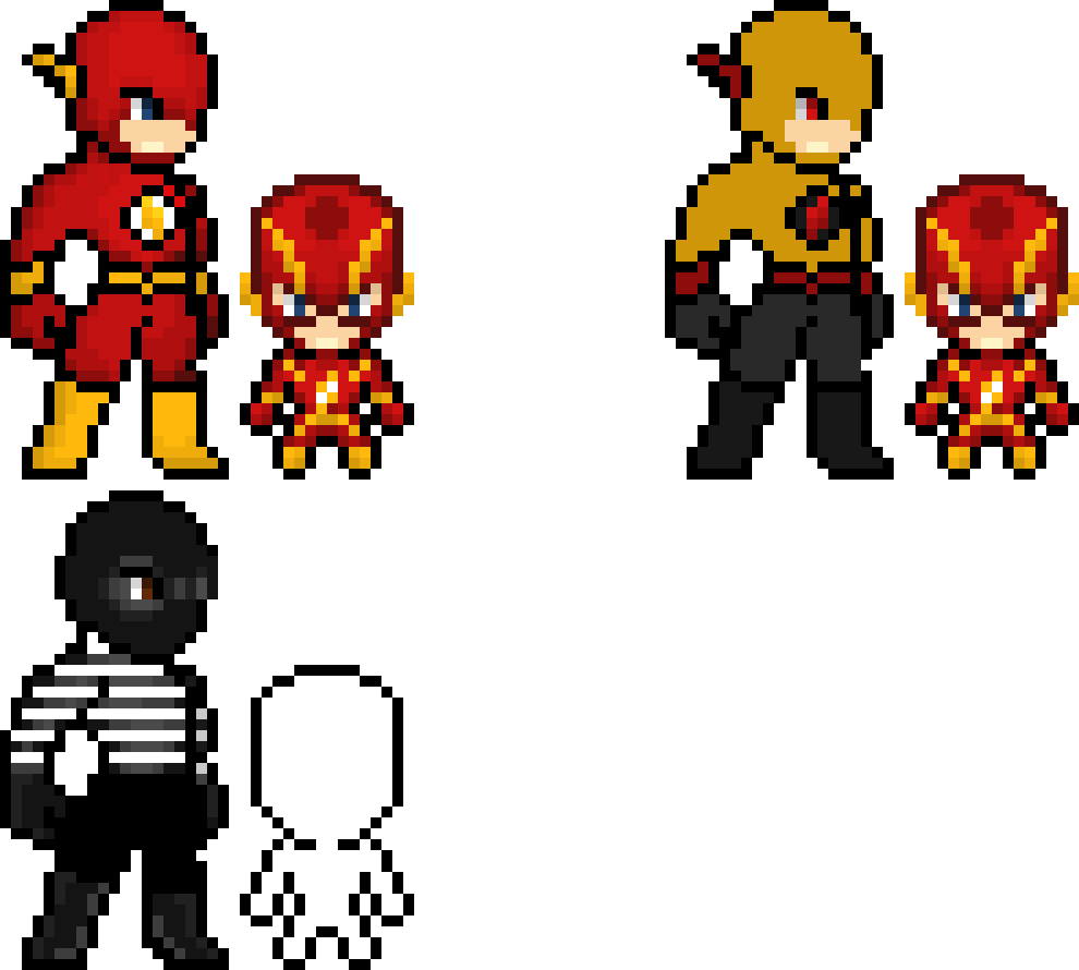 The Flash Character Sprites - Flash Sprites (990x890), Png Download