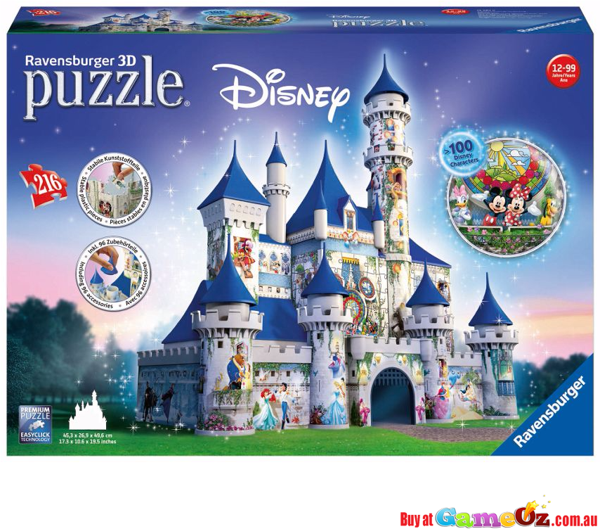 Disney Castle (puzzle) (853x853), Png Download