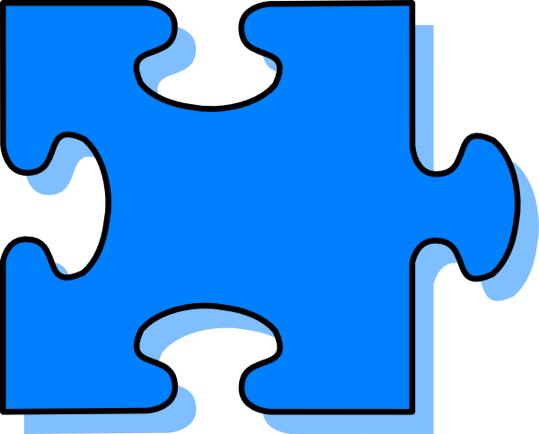 Blue Puzzle Piece Svg Clip Arts 600 X 484 Px (600x484), Png Download