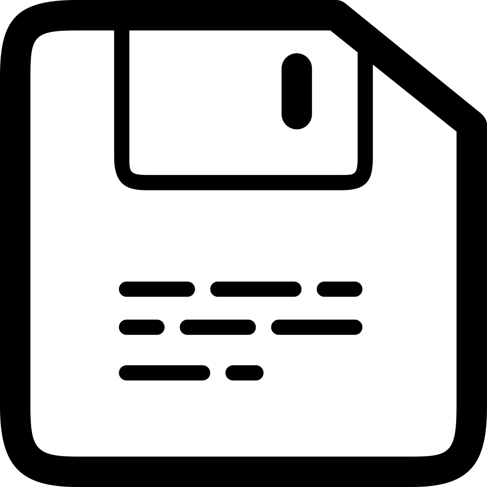 Save With Disquette Button Outline Comments - Icon (980x980), Png Download