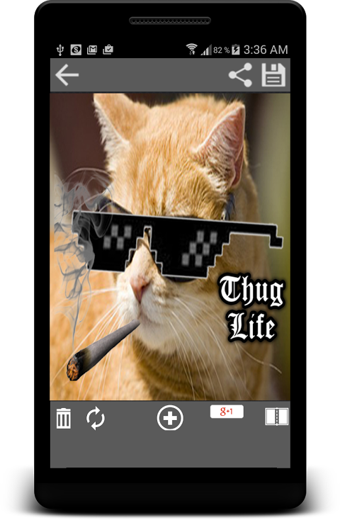 Thug Life Photo Maker Editor لقطة للشاشة 1 - Thug Life (480x734), Png Download