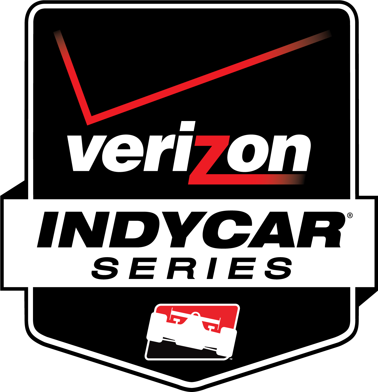 Verizon Indy Car Logo In Black - Verizon Indycar Series (1650x1650), Png Download