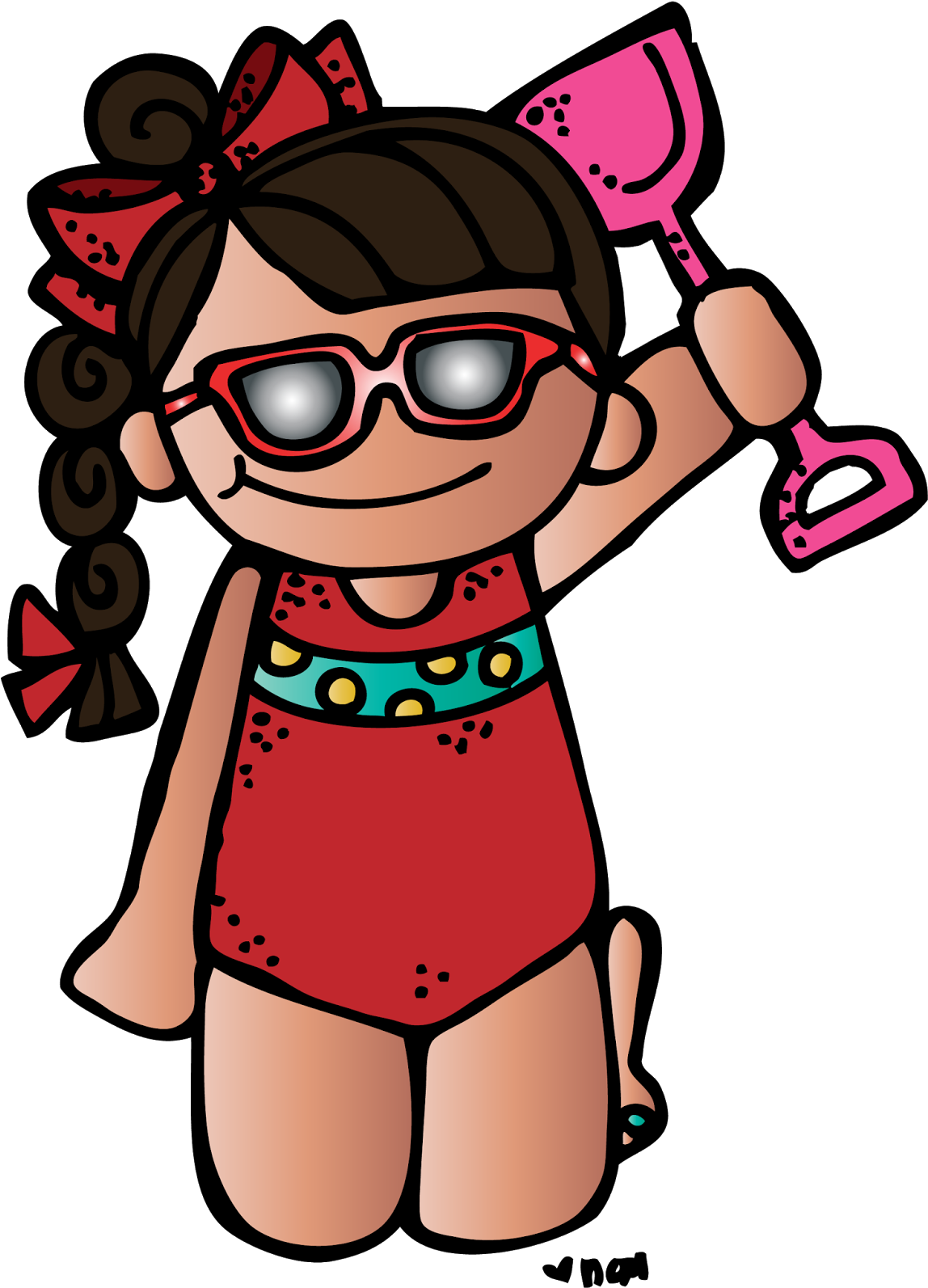 Melonheadz Illustrating - Melonheadz Beach Clipart (1147x1600), Png Download