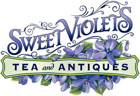 Logo For Sweet Violets Tea & Antiques - Logo (482x332), Png Download