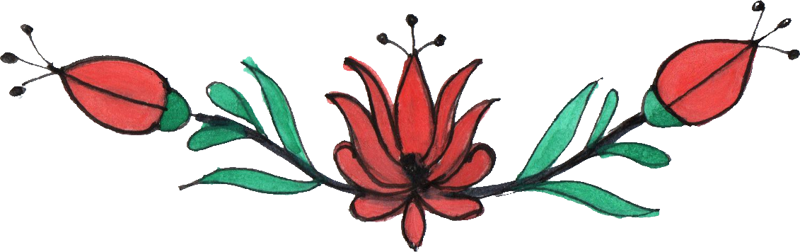Free Flower Drawing Page Divider 7 Png - Flower Drawing Transparent Red (1131x356), Png Download