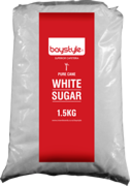 Baystyle White Sugar - Baystyle Pure Cane Sugar 1.5kg White (550x785), Png Download