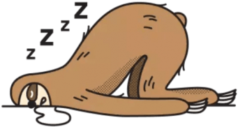 Zzzz Sleepy Sloth Zzz - Sticker (360x360), Png Download