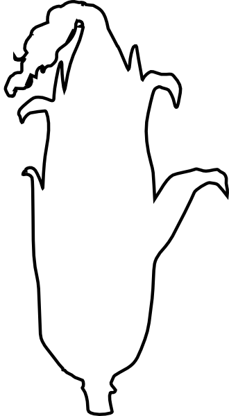 Corn Ear Outline Svg Clip Arts 330 X 600 Px (330x600), Png Download