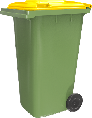 240 Litre Wheelie Bin Malaga - 240 Litre Wheelie Bin (323x411), Png Download