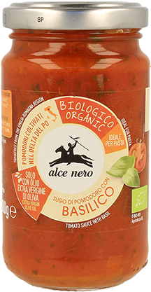 Organic Tomato And Basil Sauce - Alce Nero Organic Porcini, 200g (640x640), Png Download