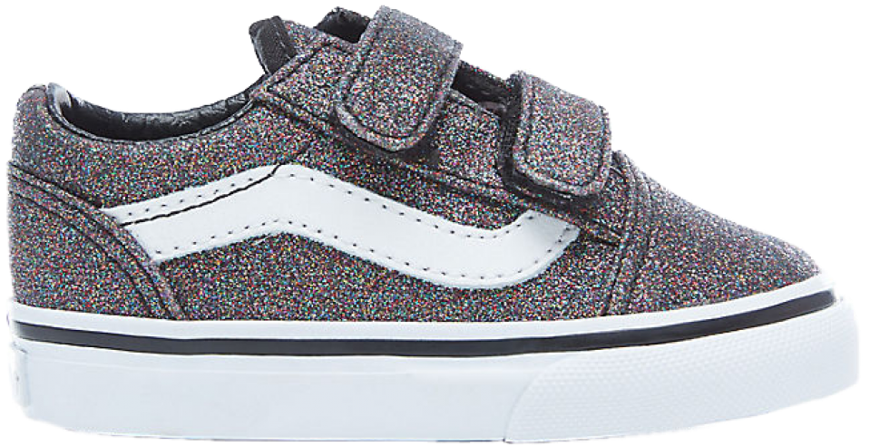 Vans Old Skool V Toddlers Glitter - Vans Old Skool V Toddler Glitter (960x720), Png Download