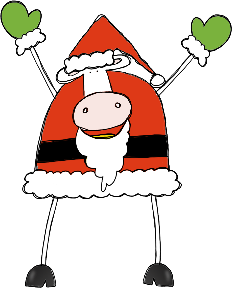 Cow Clip Art Clip Art Free Clip Art Microsoft Clip - Christmas Cow Clipart Free (999x1171), Png Download