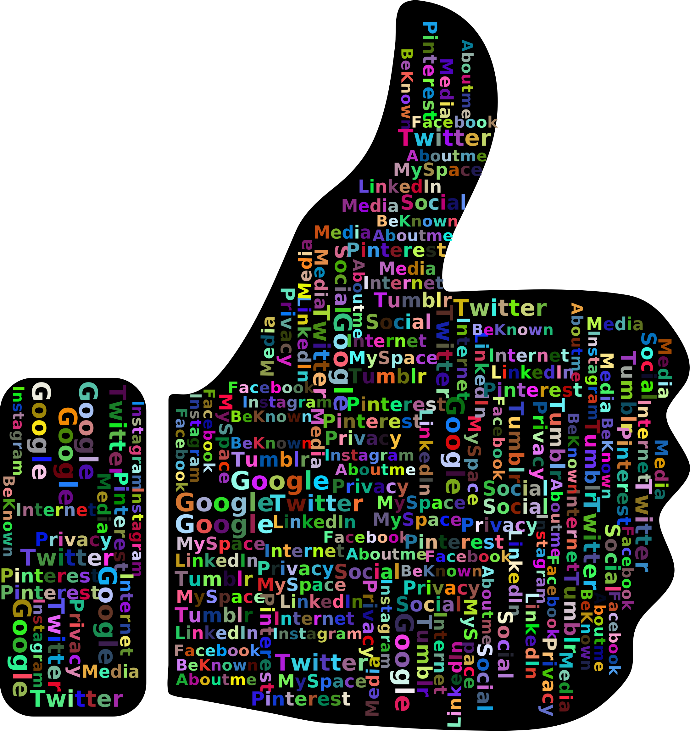 Big Image - Social Media Thumbs Up (2194x2324), Png Download